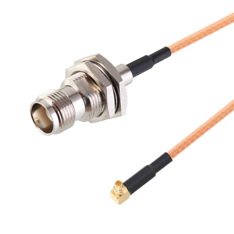 TNC-K(Female Hex Nut)-of-MMCX-JW(Male Right-Angle)-RG316