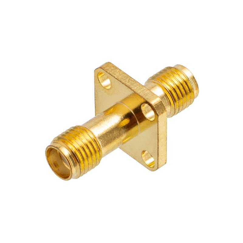 SMA Female-to-Female Straight Square Flange Adapter